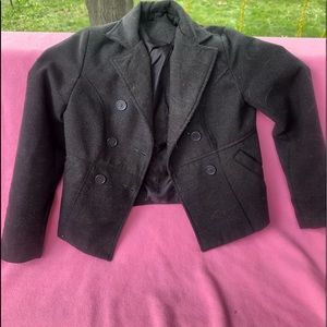 Grey pea coat size small
